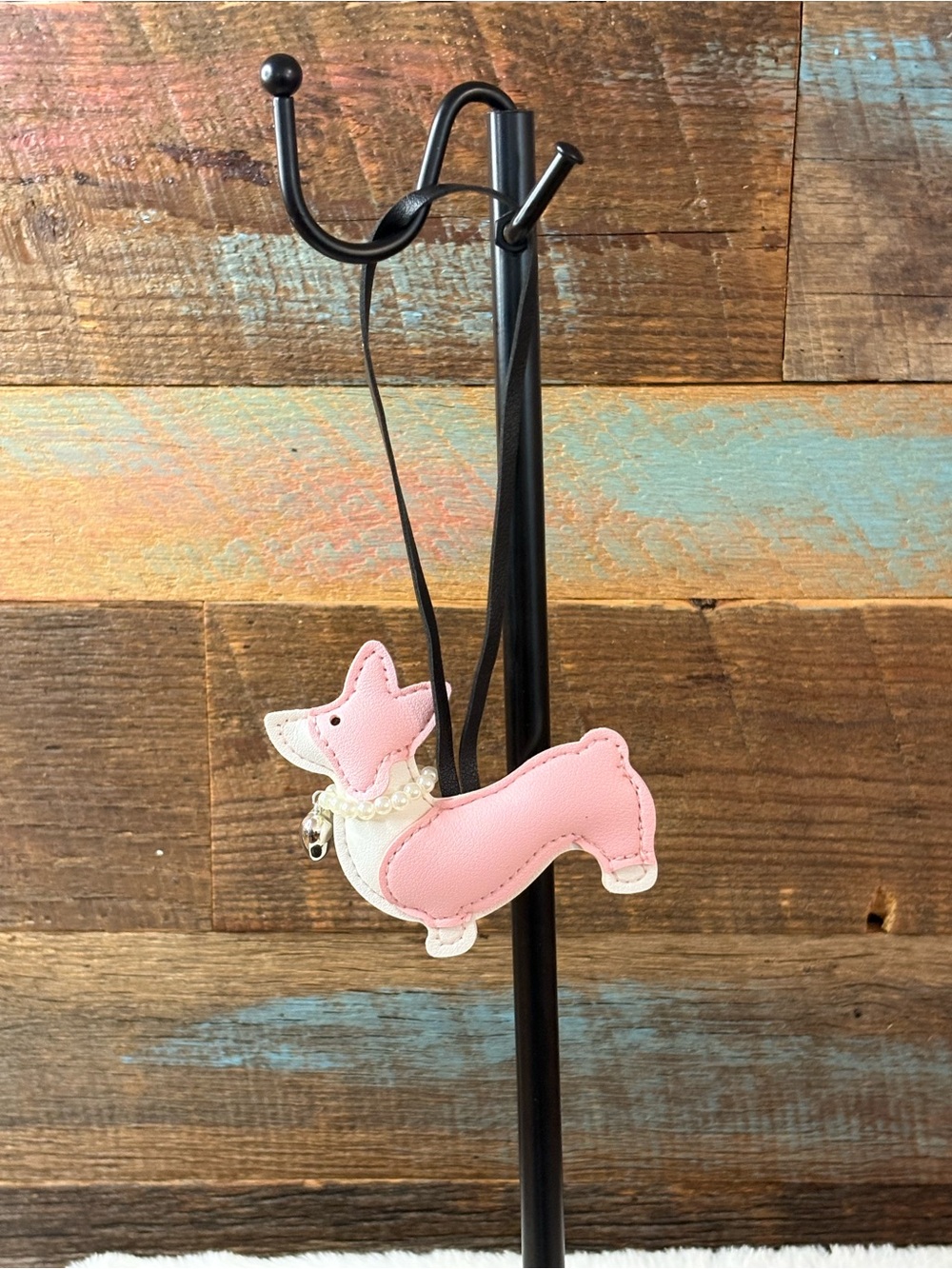 Pink Corgi Key & Bag Charm